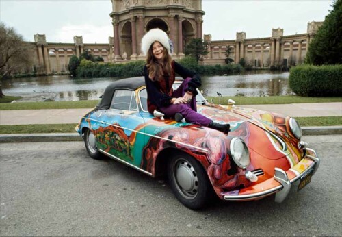 Jim Marshall: Janis Joplin on her Pyschedelic Porsche